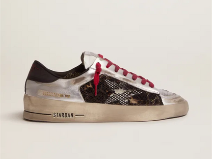 حذاء سنيكرز Stardan فضي ومُزيّن بطبعة حيوان من GOLDEN GOOSE LAB