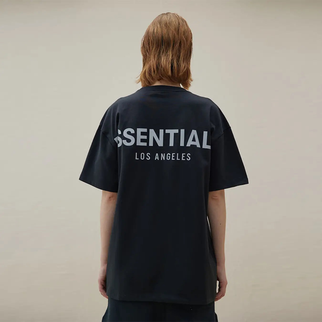 FOG Fear of God Reunion Line Los Angeles reflective short -sleeved ESSENTIALS loose T -shirt Black