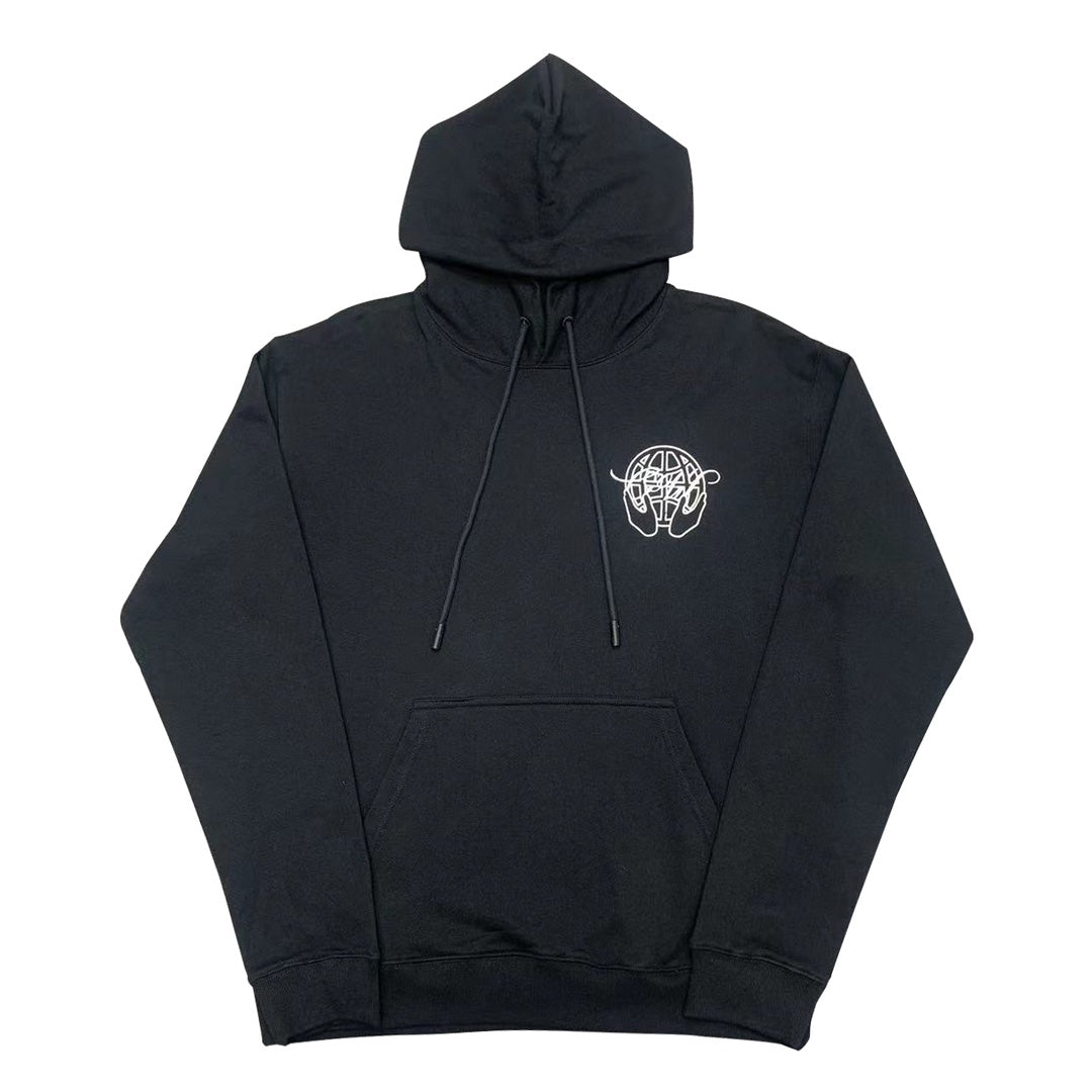 Off-White black palm print hooded sweater