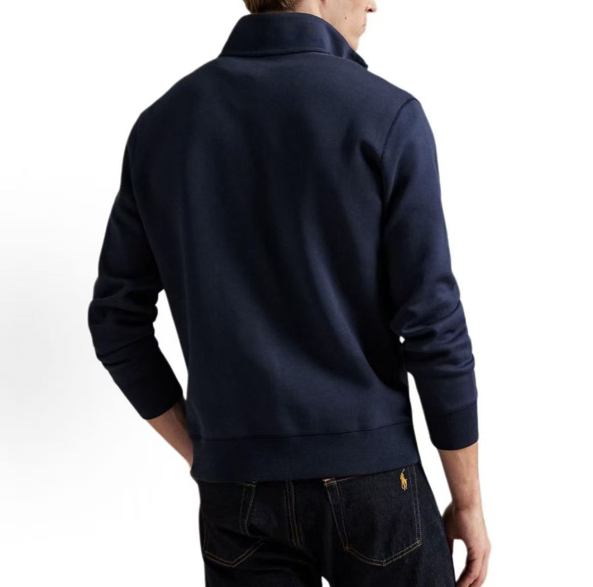 Ralph Lauren Double Knit Quarter-Zip Pullover Shirt Sweater Men's Style