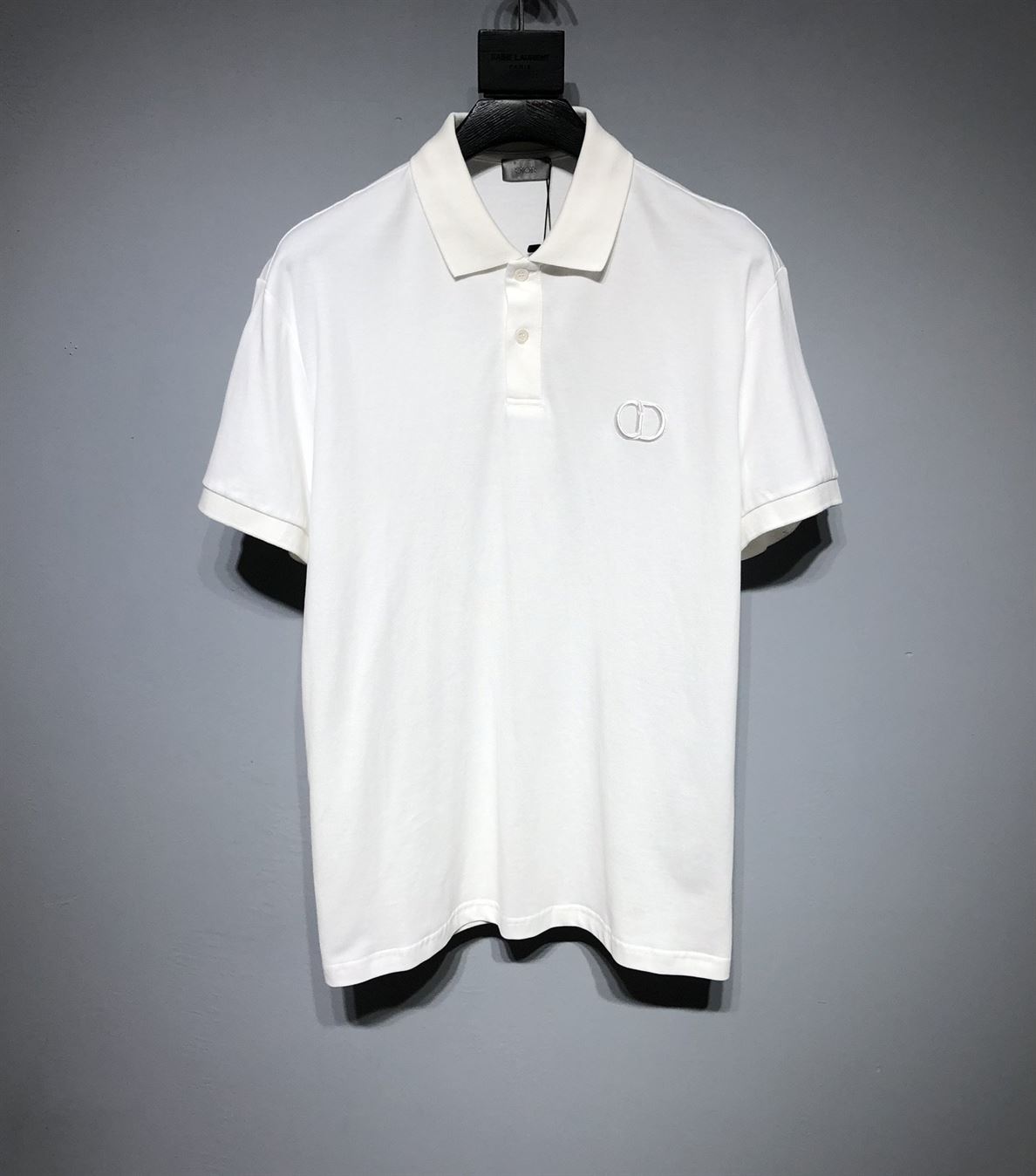 DIOR CD ICON POLO SHIRT WHITE COTTON PIQUÉ – DOT025