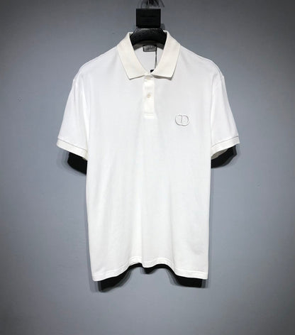 DIOR CD ICON POLO SHIRT WHITE COTTON PIQUÉ – DOT025