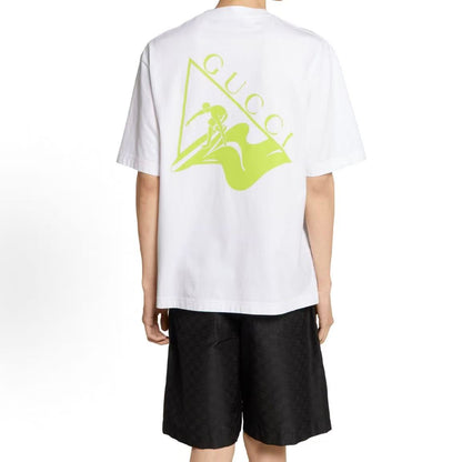 GUCCI Ancient G logo print crewneck short-sleeved T-shirt for men, white color. (Fall/Winter 2025 collection)