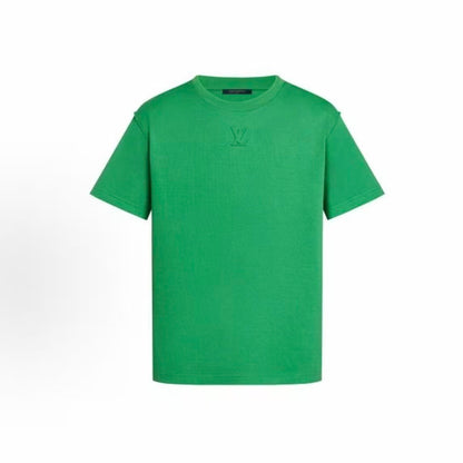 LOUIS VUITTON Solid-color Logo Logoed Round-neck Short-sleeved T-shirt for Men - Green