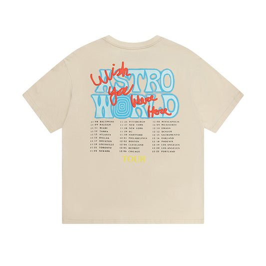 Travis Scott Cactus Jack Lightning Logo Tee Cream
