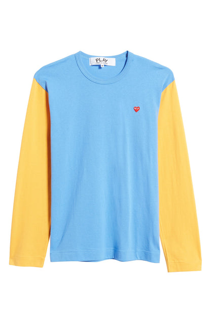 Men's Colorblock Long Sleeve Cotton T-Shirt