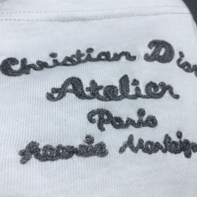 ‘CHRISTIAN DIOR ATELIER’ T-SHIRT RELAXED FIT WHITE COTTON JERSEY – DOT023