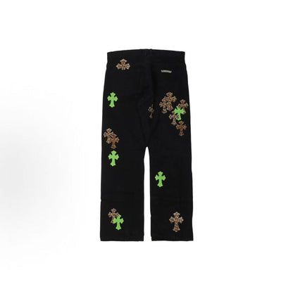 Chrome Hearts Cross-Grid Cross Patch Jeans - men's and women's versions are the same