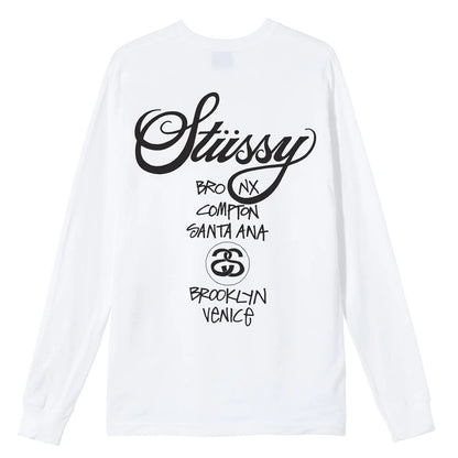 STUSSY WORLD TOUR CREW LONG SLEEVE TEE