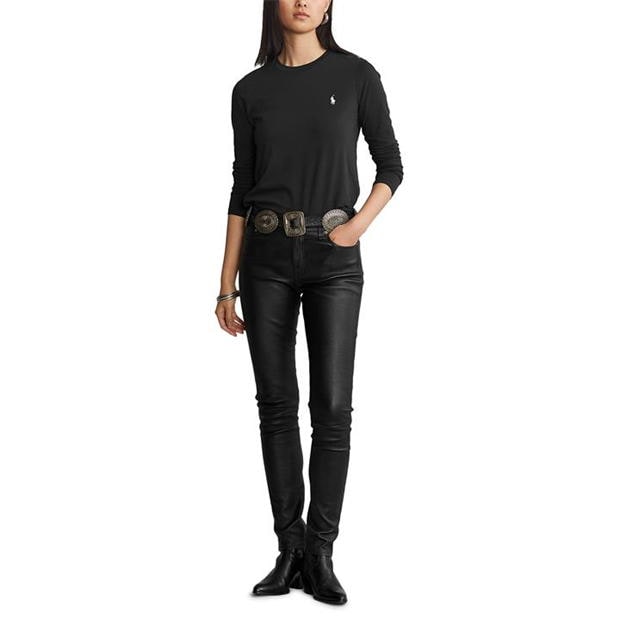 Ralph Lauren Chest Long Sleeve Tee Black