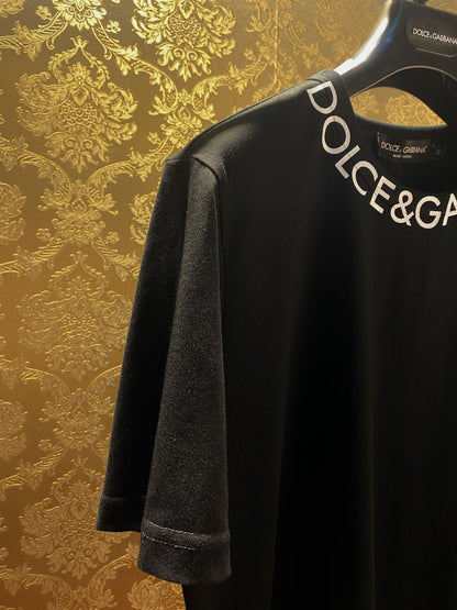DOLCE & GABBANA ROUND-NECK T-SHIRT WITH DOLCE&GABBANA PRINT – DT005
