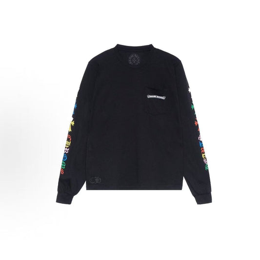 Chrome Hearts FW22 Patterned Letter Embroidery Round-neck Long-sleeved T-shirt (Men's and Women's style)