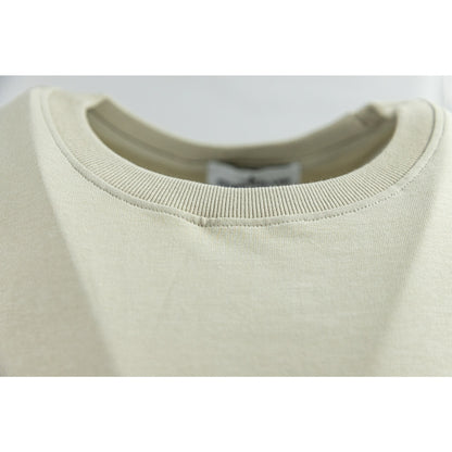 Stone Island Logo Tee In Cream
