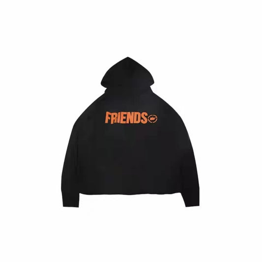 VLONE Logo Print Hoodie Orange/Black