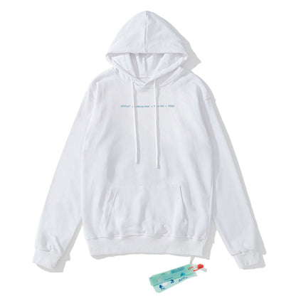 Off-White doodle arrow print hooded sweater white