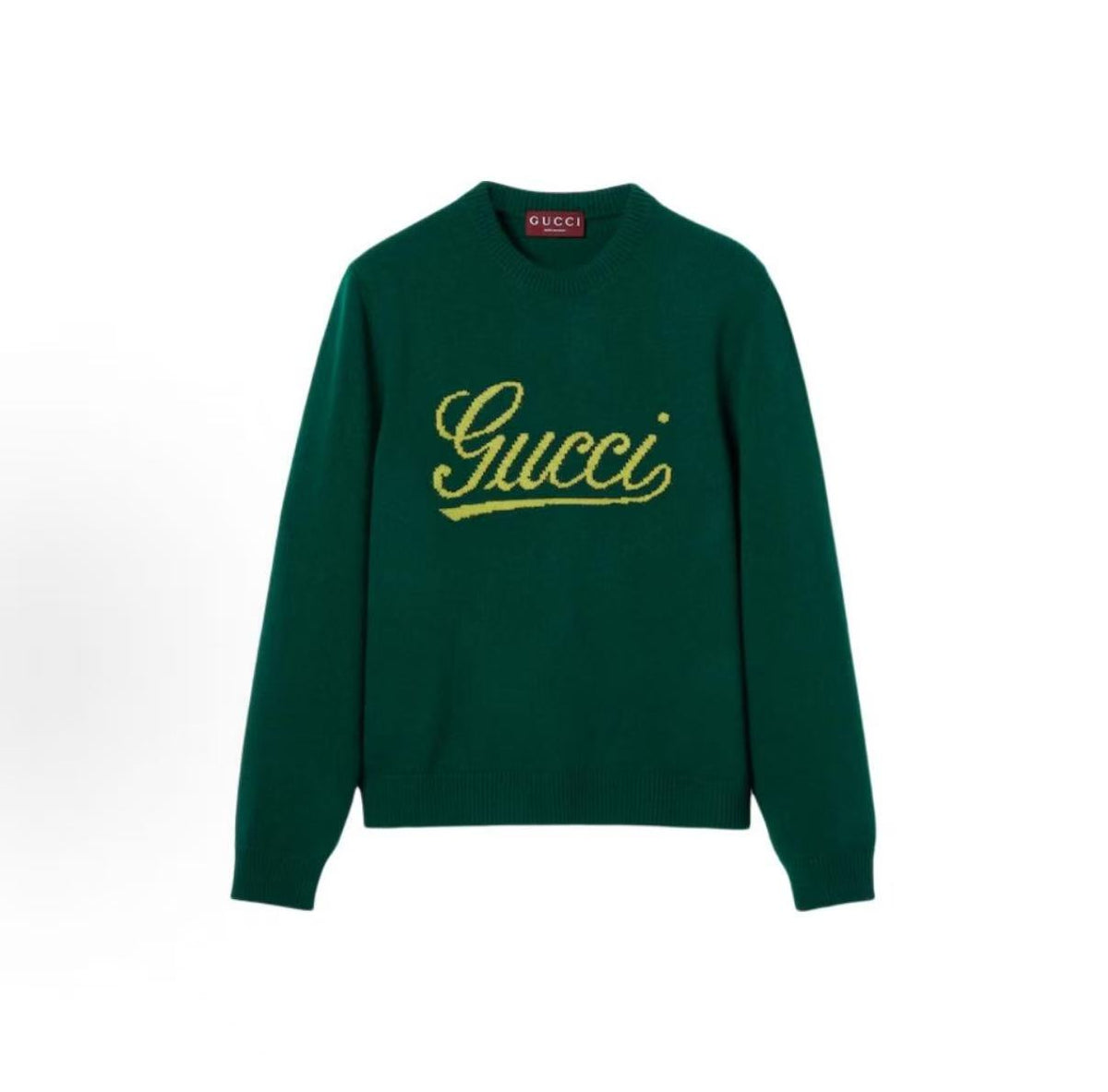 GUCCI: Embroidered Pattern Knitted Wool Pullover with Slouchy Shoulder Design - Sweater for Men