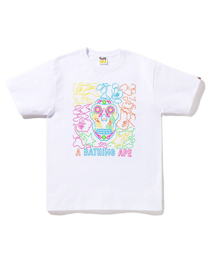 A Bathing Ape Halloween Neon Mexican Skull Tee