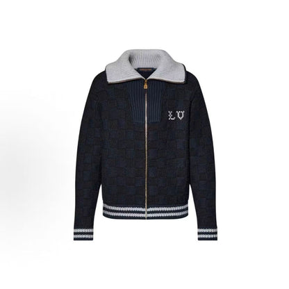 LOUIS VUITTON FW25 Knitted Slightly Aline Contrasting Ribbed Collar Sweater for Men