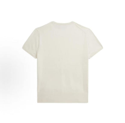 Ralph Lauren Round-neck Logo Embroidered Bodycon Short-Sleeved Regular-Sleeve T-Shirt for Women - White