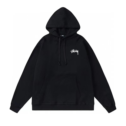 STUSSY BROKEN BALL 8 HOODIE BLACK