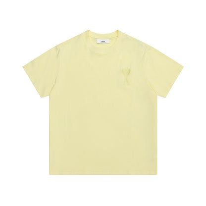 AMI Same Color Logo Tee Yellow