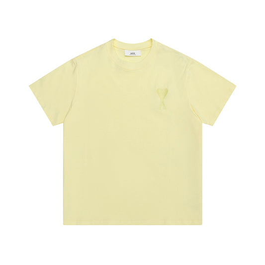 AMI Same Color Logo Tee Yellow