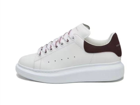 Alexander Mcqueen Women's Oversized Sneaker in White/dark Burgundy
