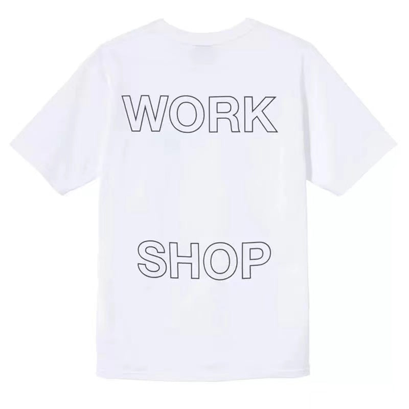 STUSSY WORK SHOP TEE WHITE