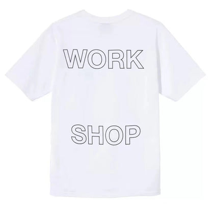 STUSSY WORK SHOP TEE WHITE