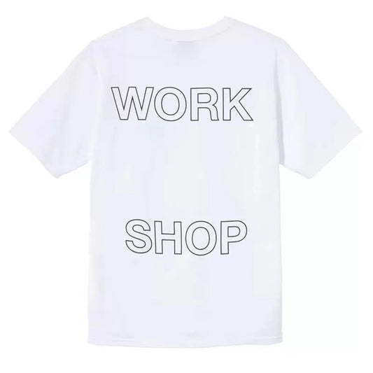 STUSSY WORK SHOP TEE WHITE
