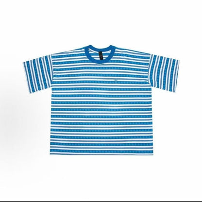 Chrome Hearts SS23 Striped Logo Printed Round Neck Pullover Short Sleeve T-Shirt for Men