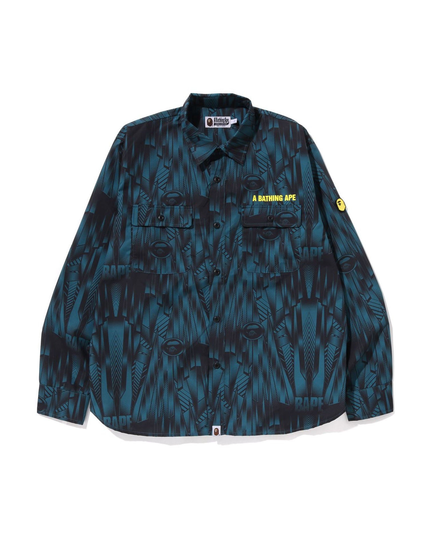 A Bathing Ape Speed Racer Relaxed Fit Shirt In Blue