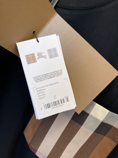 BURBERRY VINTAGE CHECK POCKET COTTON OVERSIZED T-SHIRT – BRS012