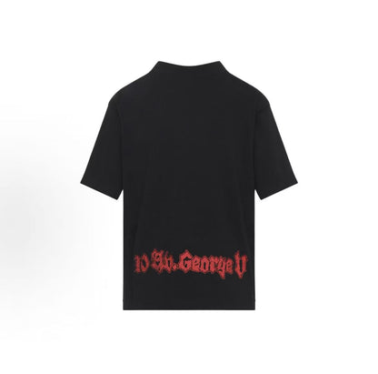 Balenciaga Streetwear Letter Patterned Short-Sleeved Round-neck T-shirt for Women - Regular Fit, Spring/Summer 2026