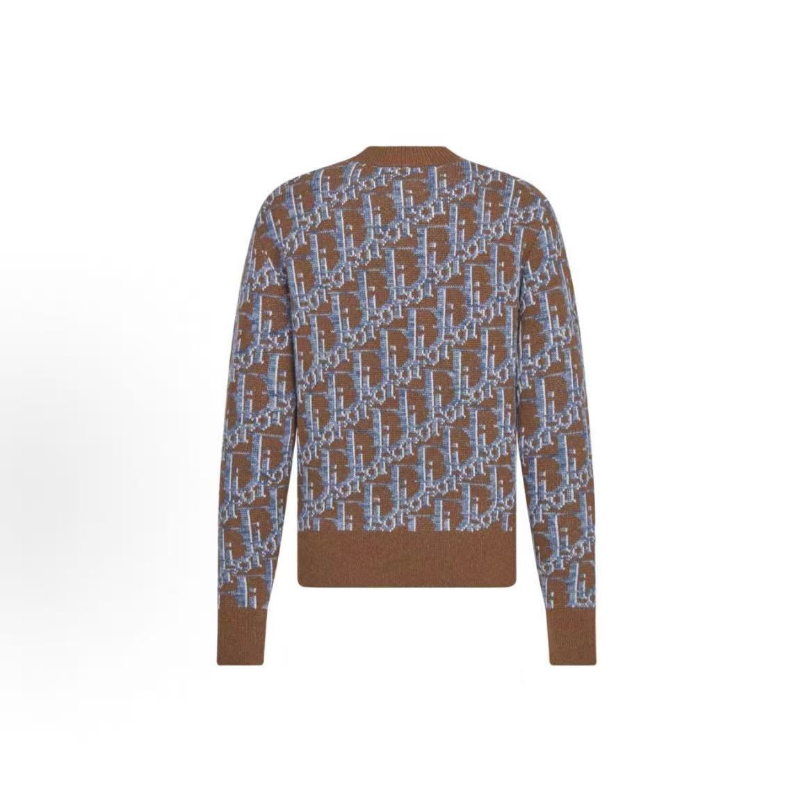 DIOR (Dior) Letter Embroidery Round-neck Pullover Long-sleeved Sweater for Men