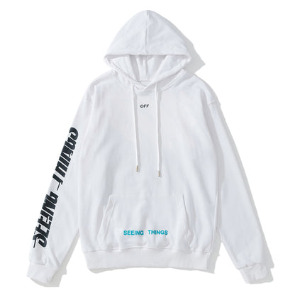 Off-White marilyn monroe print hooded sweater white