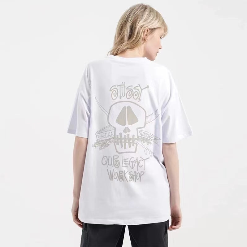 STUSSY SURFING SKULL TEE WHITE