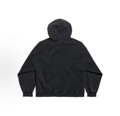 Balenciaga x PUMA / Puma FW25 Fade Washed Hooded Crocodile-Style Padded Long-Sleeved Jacket Regular Fit Men's Style