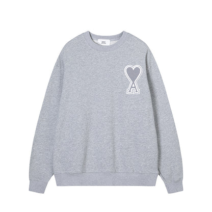 AMI  Big Logo Crewneck Hoodie Grey