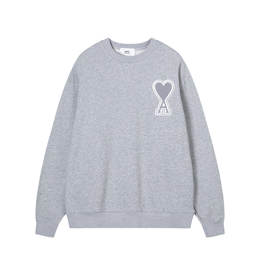 AMI  Big Logo Crewneck Hoodie Grey