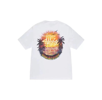 STUSSY HAWAIIAN SUNSET TEE WHITE
