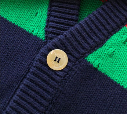 GUCCI COTTON AND WOOL BLEND CARDIGAN – GCK034