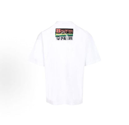 Balenciaga Streetwear Fall/Winter 2026 Short Sleeve Pullover Printed T-Shirt Regular Fit Men's Style
