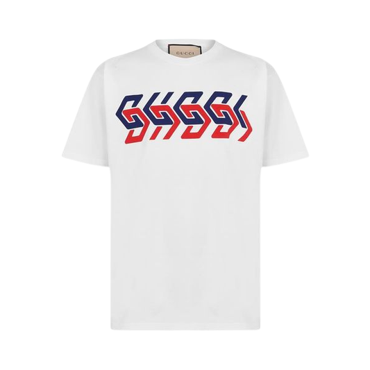 GUCCI COTTON JERSEY T-SHIRT WITH GUCCI MIRROR PRINT – GGS016