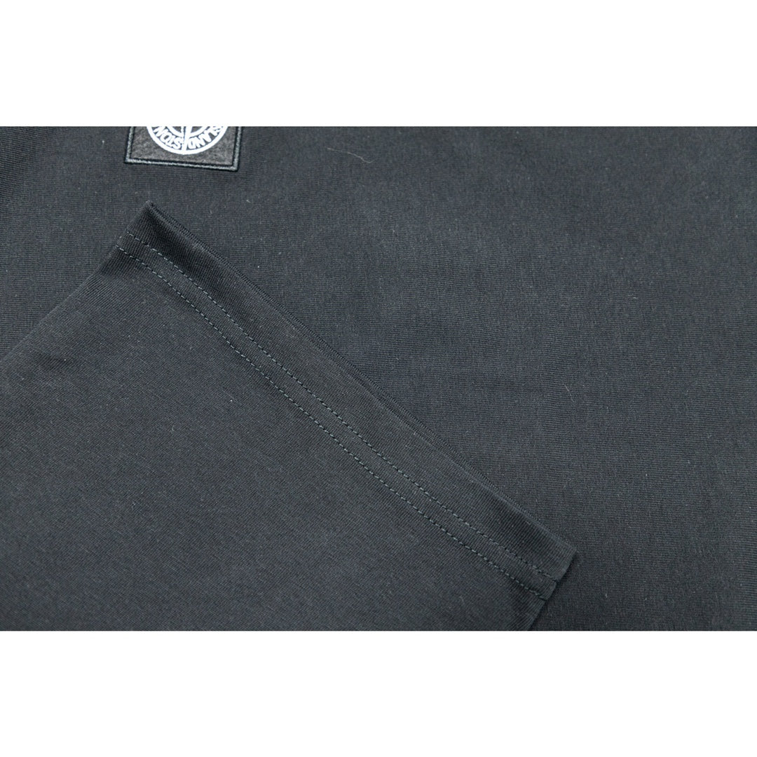 Stone Island Logo Tee In Black