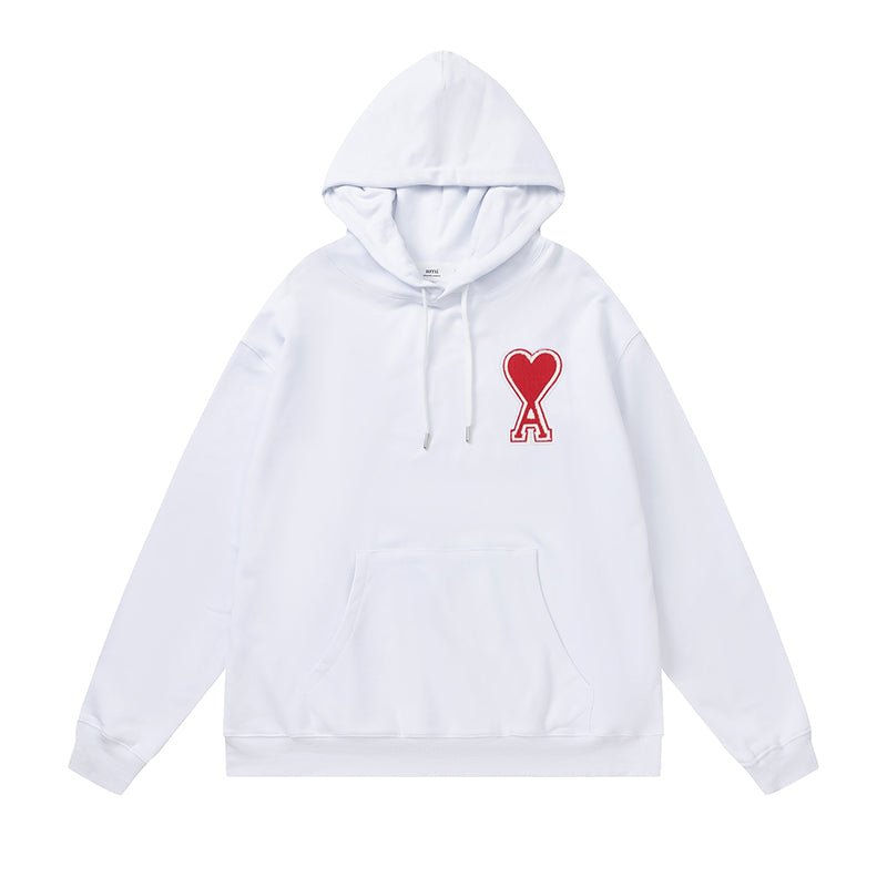 AMI  Big Logo Hoodie White