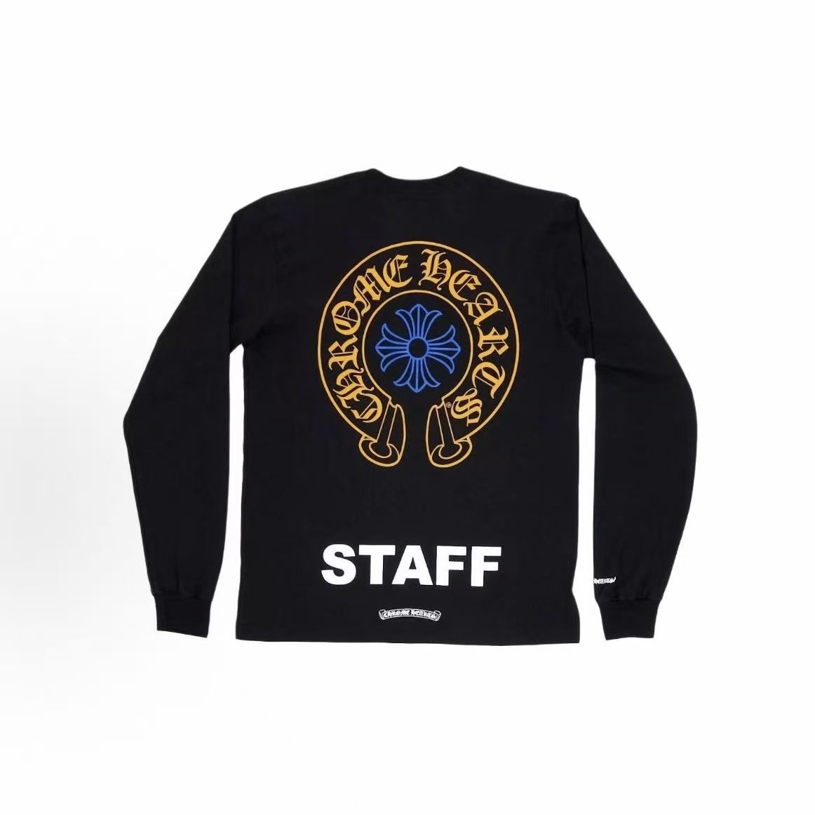 Chrome Hearts  SS25 Patterned Jacquard Round-neck Pullover Long-sleeved T-shirt (for both men and women) - Black
