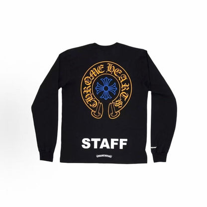 Chrome Hearts  SS25 Patterned Jacquard Round-neck Pullover Long-sleeved T-shirt (for both men and women) - Black
