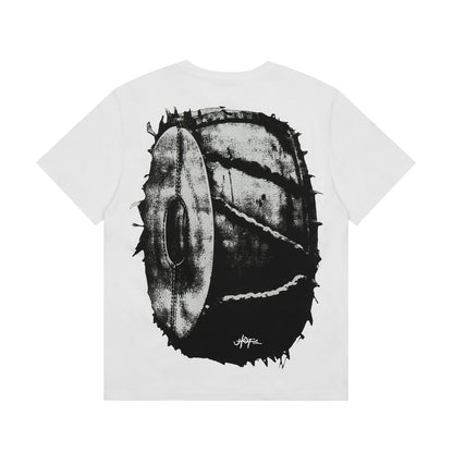 Travis Scott Stone Circle Print T shirt White