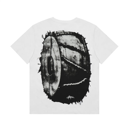 Travis Scott Stone Circle Print T shirt White